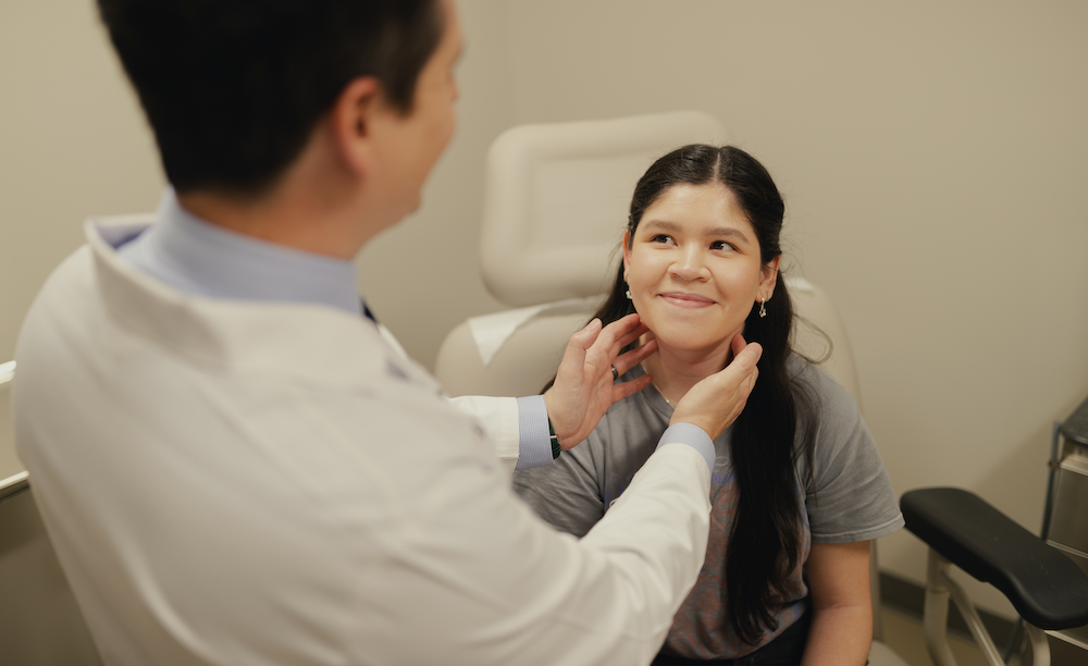 Radioactive Iodine Therapy doctor with patient